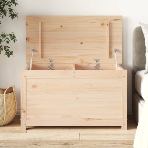 Storage Box 80x40x45.5cm Solid Wood Pine - Image 11