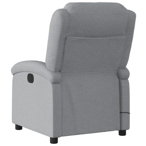 Massage Recliner Chair Light Grey Fabric - Image 6