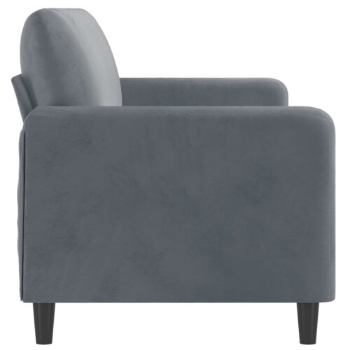 3-Seater Sofa Dark Grey Velvet 180cm - Image 4