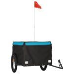 Bike Trailer Black Blue 45 kg Iron
