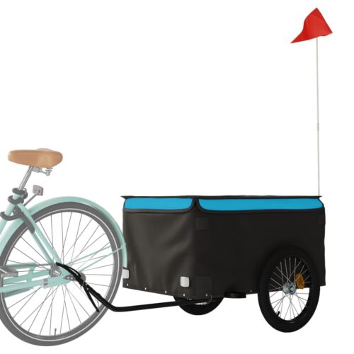 Bike Trailer Black Blue 45 kg Iron - Image 3