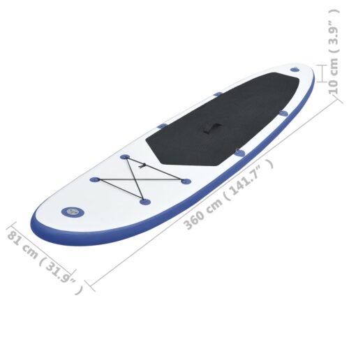Stand Up Paddle Board Set SUP Surfboard Inflatable Blue White - Image 8