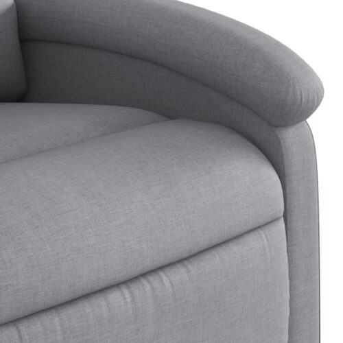 Electric Massage Recliner Chair Light Grey Fabric - Image 10