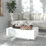 Coffee Table White 85x55x31cm Engineered Wood
