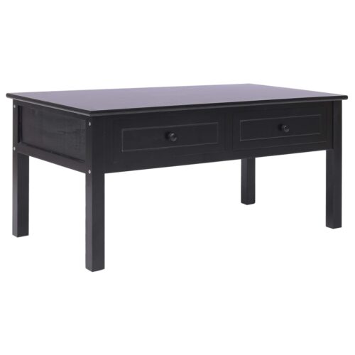 Coffee Table Black 100x50x45cm Wood
