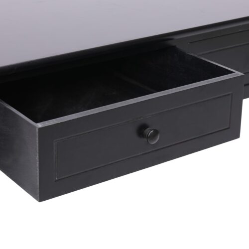 Coffee Table Black 100x50x45cm Wood - Image 6