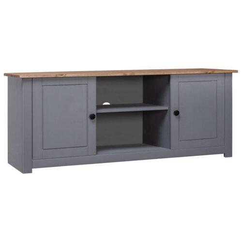 TV Cabinet Grey 120x40x50cm Solid Pine Wood Panama Range