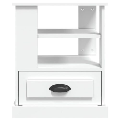 Wooden Side Table Sofa Lounge Coffee Bedside Storage Nightstand White 50x50x60cm - Image 6
