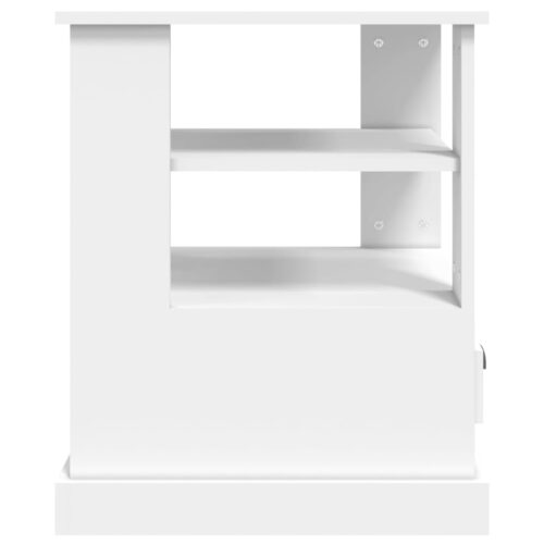 Wooden Side Table Sofa Lounge Coffee Bedside Storage Nightstand White 50x50x60cm - Image 7