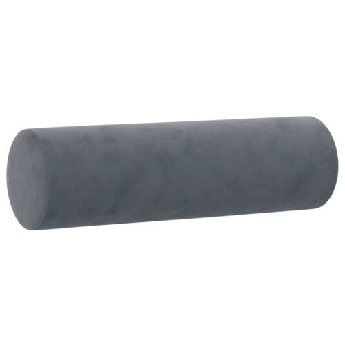 3-Seater Sofa with Throw Pillows Dark Grey 180cm Velvet - Image 6