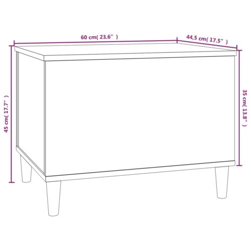 Coffee Table High Gloss White 60x44.5x45cm Engineered Wood - Image 10