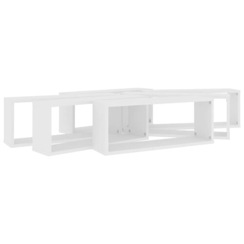 Wall Cube Shelves 6pcs White 60x15x23cm Engineered Wood - Image 8