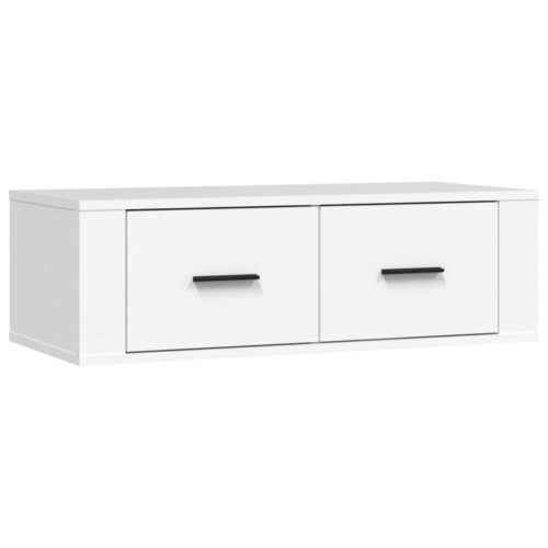 Hanging TV Cabinet White 80x36x25cm Engineered Wood - Image 2