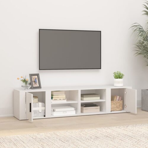 TV Cabinets 2pcs White 80x31.5x36cm Engineered Wood - Image 3