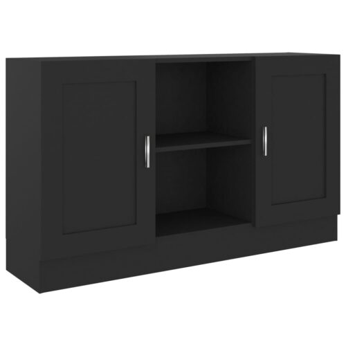 Sideboard Black 120x30.5x70cm Engineered Wood - Image 2