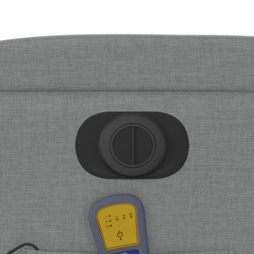Electric Massage Recliner Chair Light Grey Fabric - Image 11