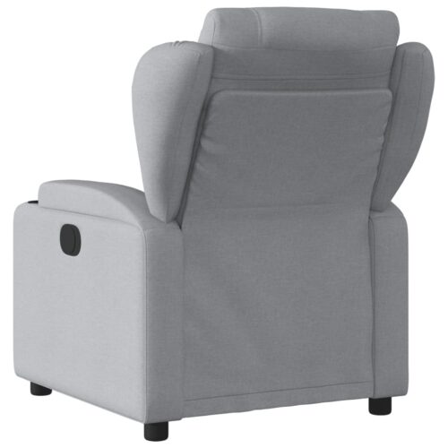 Electric Massage Recliner Chair Light Grey Fabric - Image 4