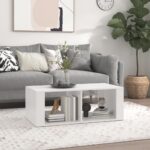 Coffee Table White 100x50x36cm Engineered Wood