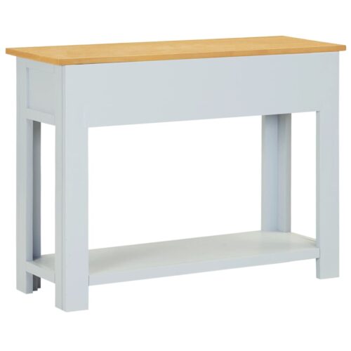Console Table 83x30x73cm Solid Oak Wood - Image 4