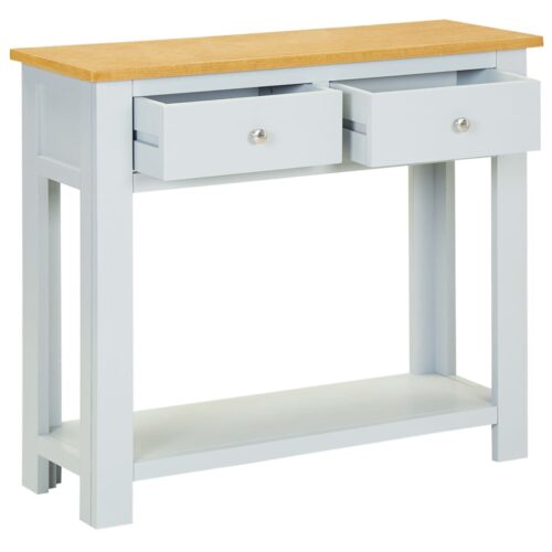 Console Table 83x30x73cm Solid Oak Wood - Image 6