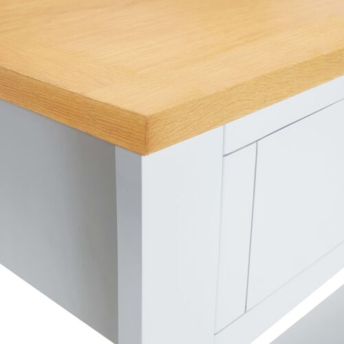 Console Table 83x30x73cm Solid Oak Wood - Image 7