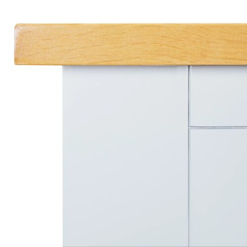 Console Table 83x30x73cm Solid Oak Wood - Image 8