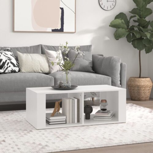 Coffee Table White 100x50x36cm Engineered Wood - Image 9