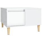 Coffee Table High Gloss White 55x55x36.5cm Engineered Wood