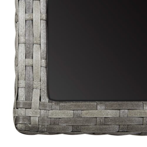 Garden Table Anthracite 110x53x72cm Glass Poly Rattan - Image 5