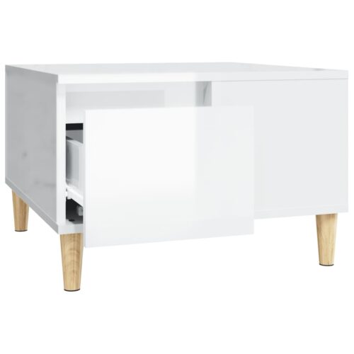 Coffee Table High Gloss White 55x55x36.5cm Engineered Wood - Image 6