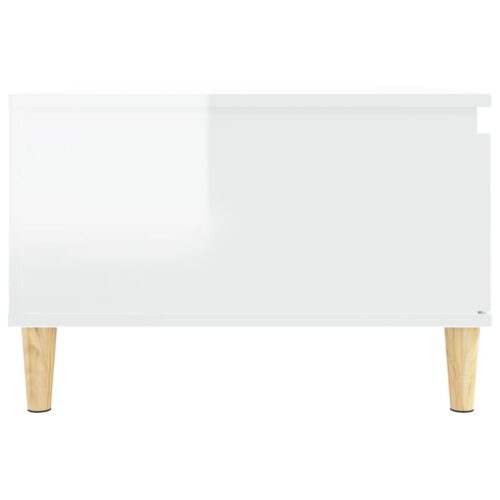 Coffee Table High Gloss White 55x55x36.5cm Engineered Wood - Image 8
