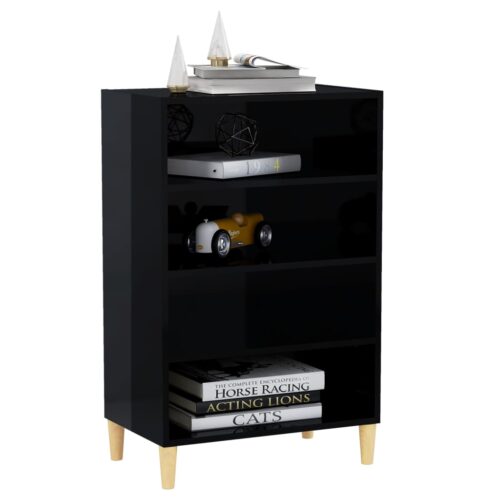 High Gloss Wooden Shelf Sideboard Buffet Cabinet Storage Cupboard Hallway Rack - Image 3