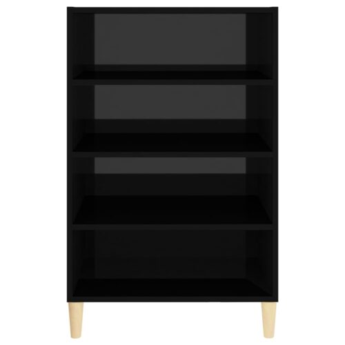 High Gloss Wooden Shelf Sideboard Buffet Cabinet Storage Cupboard Hallway Rack - Image 4