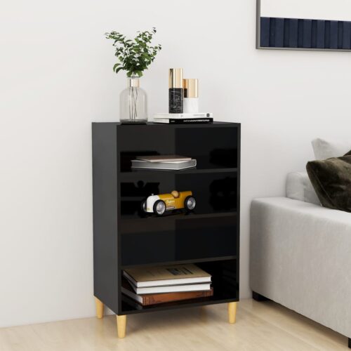 High Gloss Wooden Shelf Sideboard Buffet Cabinet Storage Cupboard Hallway Rack - Image 8