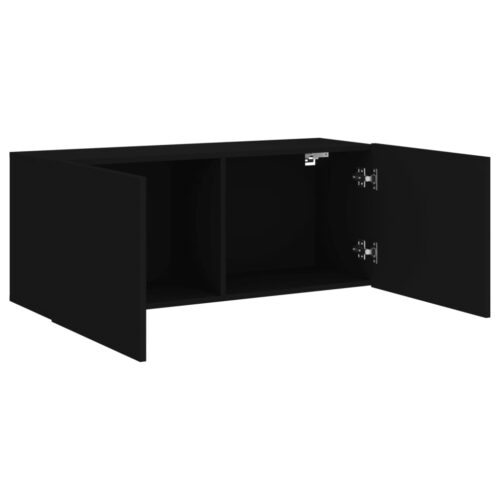 TV Cabinet Wall-mounted Black 100x30x41cm - Image 5