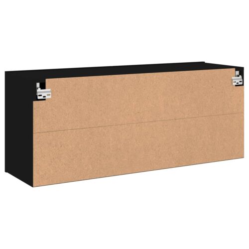 TV Cabinet Wall-mounted Black 100x30x41cm - Image 8