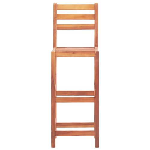 Bar Chairs 2pcs Solid Acacia Wood - Image 3