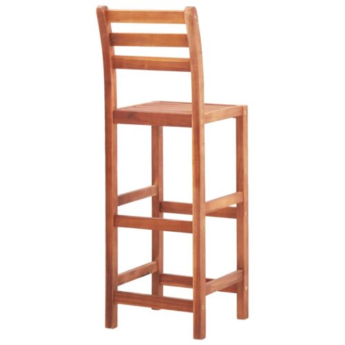 Bar Chairs 2pcs Solid Acacia Wood - Image 5