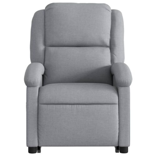 Electric Stand up Massage Recliner Chair Light Grey Fabric - Image 8