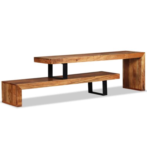 TV Stand Solid Acacia Wood - Image 4