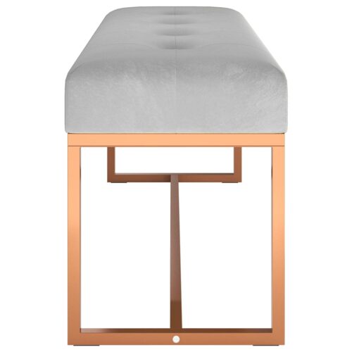 Bench Grey 110x36x45cm Velvet - Image 4