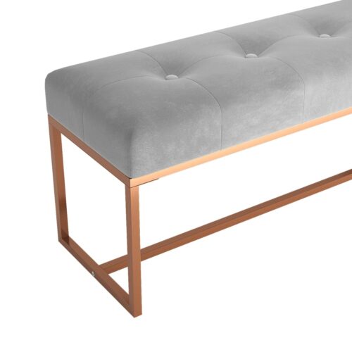 Bench Grey 110x36x45cm Velvet - Image 5