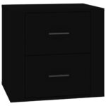 Bedside Cabinet Black 50x39x47cm