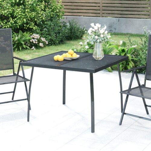 Steel Mesh Garden Table Outdoor Patio Lounge Side Coffee Dining Anthracite 100x100x72cm - Image 7