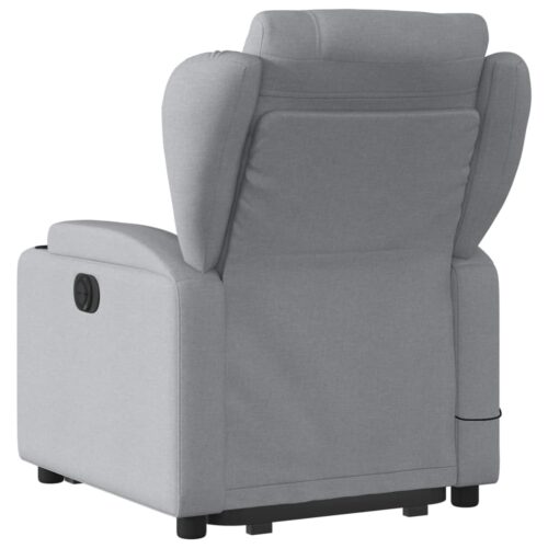 Stand up Massage Recliner Chair Light Grey Fabric - Image 4