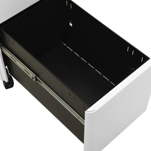 Mobile File Cabinet Light Grey 30x45x59cm Steel - Image 7