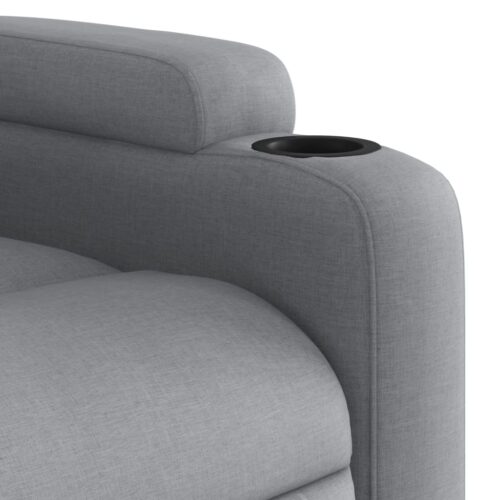 Stand up Massage Recliner Chair Light Grey Fabric - Image 10