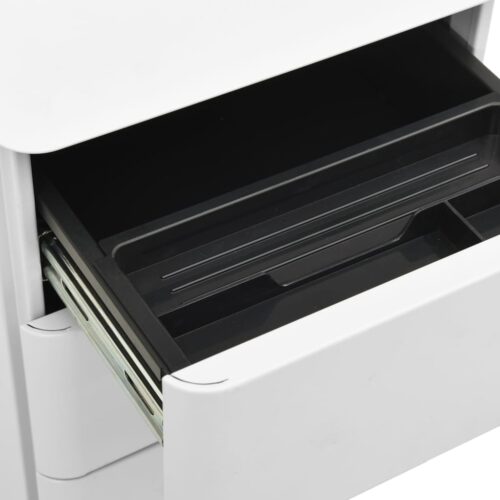 Mobile File Cabinet Light Grey 30x45x59cm Steel - Image 8