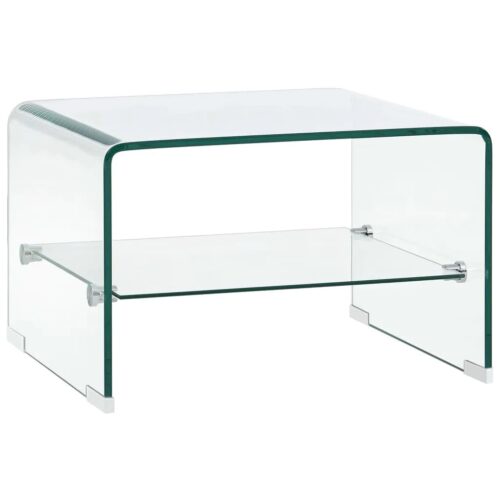 Coffee Table Clear 50x45x33cm Tempered Glass