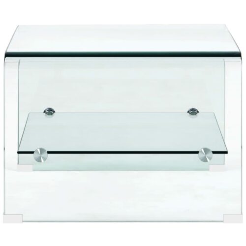 Coffee Table Clear 50x45x33cm Tempered Glass - Image 3